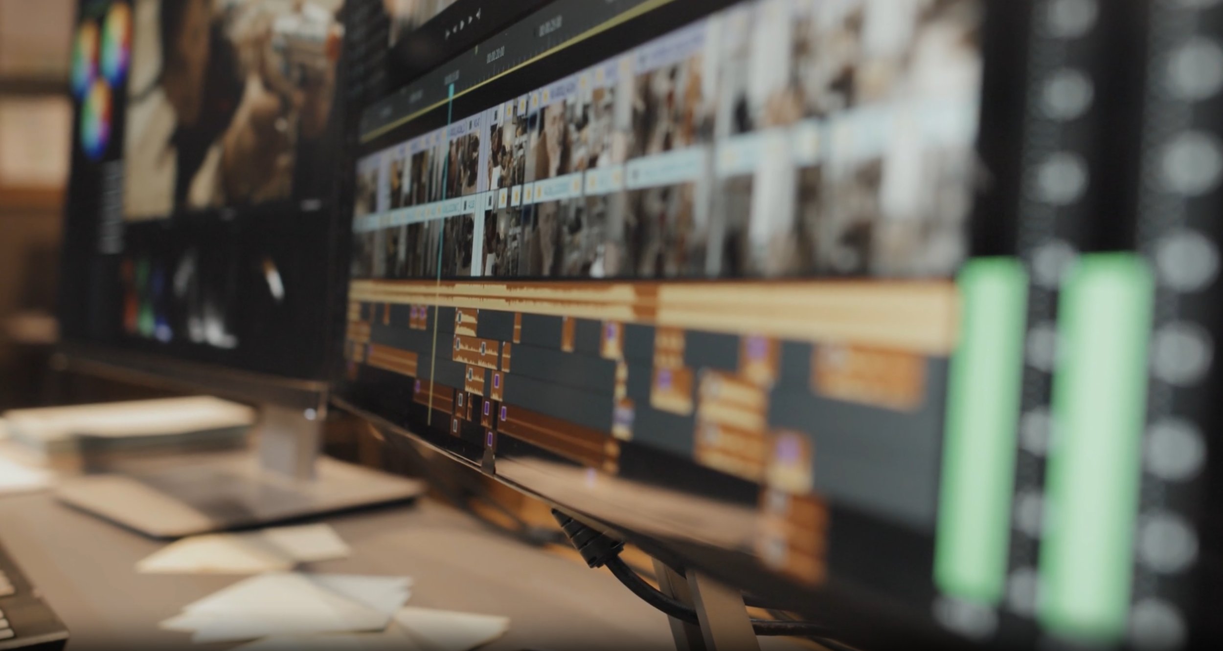 Schnittansicht eines Videoprojekts in der Timeline